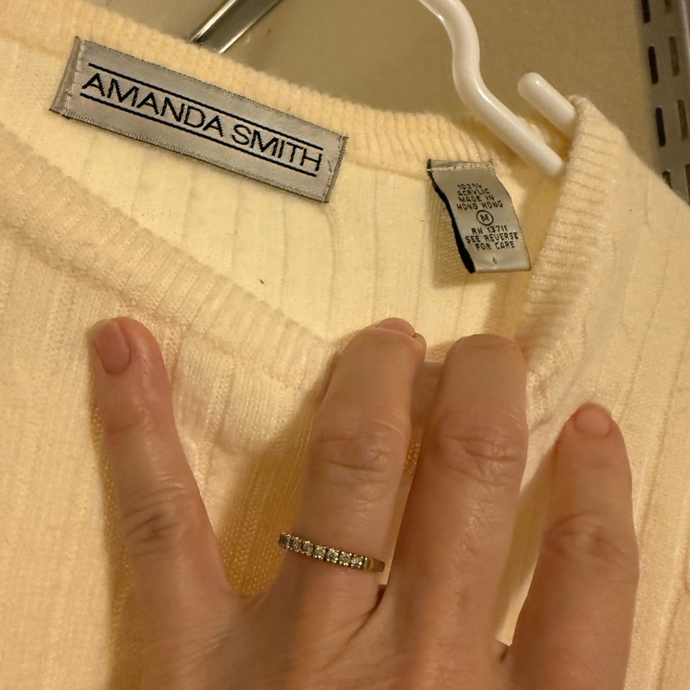 Amanda Smith Ivory Knit Sweater